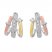 Diamond Huggie Earrings 1/8 ct tw Sterling Silver/10K Gold