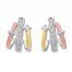 Diamond Huggie Earrings 1/8 ct tw Sterling Silver/10K Gold