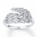 Leaf Ring 1/10 ct tw Diamonds Sterling Silver