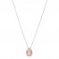 Le Vian Morganite & Diamond Necklace 1/8 ct tw 14K Vanilla Gold 18"