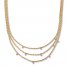 Diamond Triple Rope Chain Necklace 1/20 ct tw 10K Yellow Gold