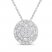 Diamond Circle Necklace 1/3 ct tw 10K White Gold 18"