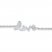 Diamond Love Anklet 1/15 ct tw Round-cut Sterling Silver