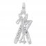 Skis Charm Sterling Silver