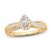 Diamond Engagement Ring 3/8 ct tw Pear/Baguette/Round 14K Yellow Gold