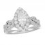 Neil Lane Diamond Engagement Ring 1-3/4 ct tw Marquise/Round 14K White Gold