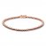 Black Diamond Bracelet 2 ct tw Round-cut 10K Rose Gold