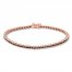 Black Diamond Bracelet 2 ct tw Round-cut 10K Rose Gold