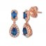Le Vian Blueberry Sapphire Earrings 1/6 ct tw Diamonds 14K Gold