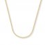 Wheat Chain Necklace 14K Yellow Gold 16" Length