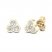 Diamond Three-Stone Earrings 1/2 ct tw Round-Cut 10K Yellow Gold