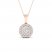 Multi-Diamond Necklace 1/2 ct tw Round-Cut 10K Rose Gold 18"
