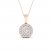 Multi-Diamond Necklace 1/2 ct tw Round-Cut 10K Rose Gold 18"