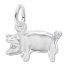 Pig Charm Sterling Silver