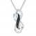 Black Diamond Infinity Necklace 1/10 ct tw Sterling Silver