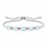 Bolo Bracelet Lab-Created Opal & Sapphire Sterling Silver