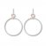 Diamond Circle Earrings 1 ct tw Round-cut 10K Two-Tone Gold