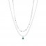 Lab-Created Emerald Layered Necklace Sterling Silver 18"