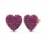 Le Vian Ruby Heart Earrings 14K Strawberry Gold