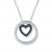 Black & White Diamonds 1/3 ct tw Necklace Sterling Silver