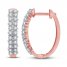 Diamond Hoop Earrings 1/2 ct tw 10K Rose Gold