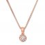 Diamond Necklace 1/4 Carat tw 10K Rose Gold