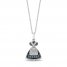 Disney Treasures Alice in Wonderland "Alice" Diamond/Blue Topaz Necklace 1/10 ct tw Sterling Silver 17"