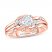 Adrianna Papell Diamond Engagement Ring 5/8 ct tw Round/Marquise-cut 14K Rose Gold