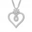 Emmy London Diamond Heart Necklace 1/5 ct tw Sterling Silver