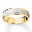 Wedding Band 10K Two-Tone Gold 6mm