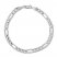 Men's Figaro Link Bracelet 14K White Gold 8.5" Length