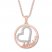 Madre Heart Necklace 1/20 ct tw Diamonds 10K Rose Gold