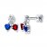Lab-Created Sapphire Lab-Created Ruby Sterling Silver Earrings