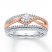 Diamond Bridal Set 1/2 ct tw Round-cut 10K Two-Tone Gold