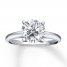 Certified Diamond Round-cut Ring 2 carats 14K White Gold
