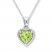 Peridot Heart Necklace Sterling Silver