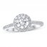 Lab-Created Diamonds by KAY Engagement Ring 1-1/3 ct tw Round-cut 14K White Gold