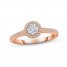 Diamond Engagement Ring 1/3 ct tw Round-cut 10K Rose Gold