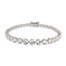 White Lab-Created Sapphire Bracelet Sterling Silver 7.25"