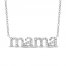 Diamond Mama Necklace 1/8 ct tw Round-Cut 10K Sterling Silver 18"