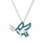 Dove Necklace 1/10 ct tw Diamonds Sterling Silver