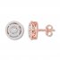 Diamond Circle Earrings 1/4 Carat tw 10K Rose Gold