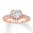 Diamond Engagement Ring 1 ct tw Round-cut 14K Rose Gold