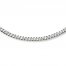 Men's Curb Link Necklace Sterling Silver 24" Length