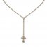 Diamond Cross Choker Necklace 1/6 ct tw 10K Yellow Gold Adj.