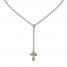 Diamond Cross Choker Necklace 1/6 ct tw 10K Yellow Gold Adj.