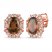 Le Vian Quartz Earrings 1/5 ct tw Diamonds 14K Strawberry Gold