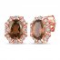 Le Vian Quartz Earrings 1/5 ct tw Diamonds 14K Strawberry Gold