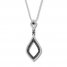 Black & White Diamond Necklace 1/3 ct tw Sterling Silver