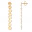 Disc Drop Earrings 14K Yellow Gold